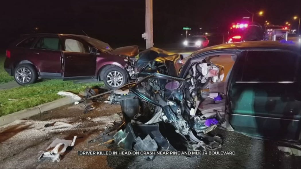 Driver Killed In Head-On Crash Near Pine And MLK, Tulsa Police Say