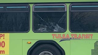 Tulsa Man In Custody After Throwing Rocks At Tulsa Transit Bus