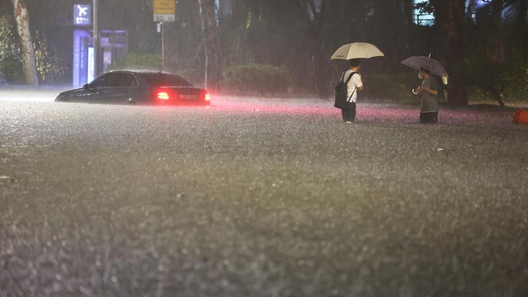 South Korean Rain Turns Roads Into Rivers, Leaves 9 Dead