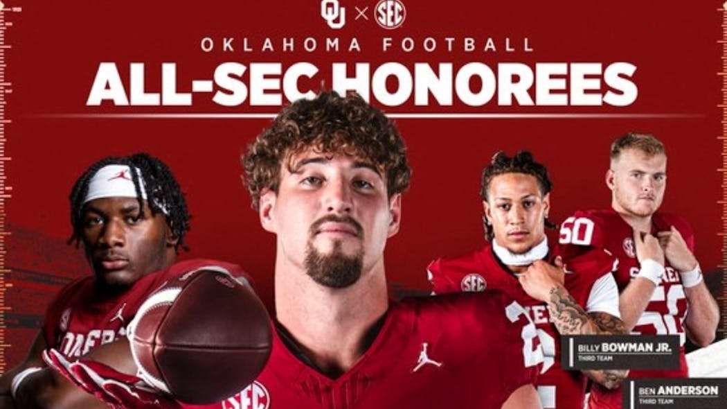 Danny Stutsman Named All-SEC First Team, 3 Other Sooners Honored