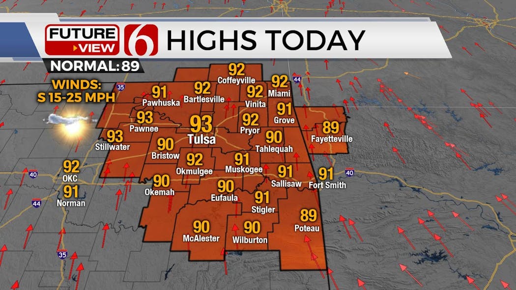 Monday Highs For 6-17-24