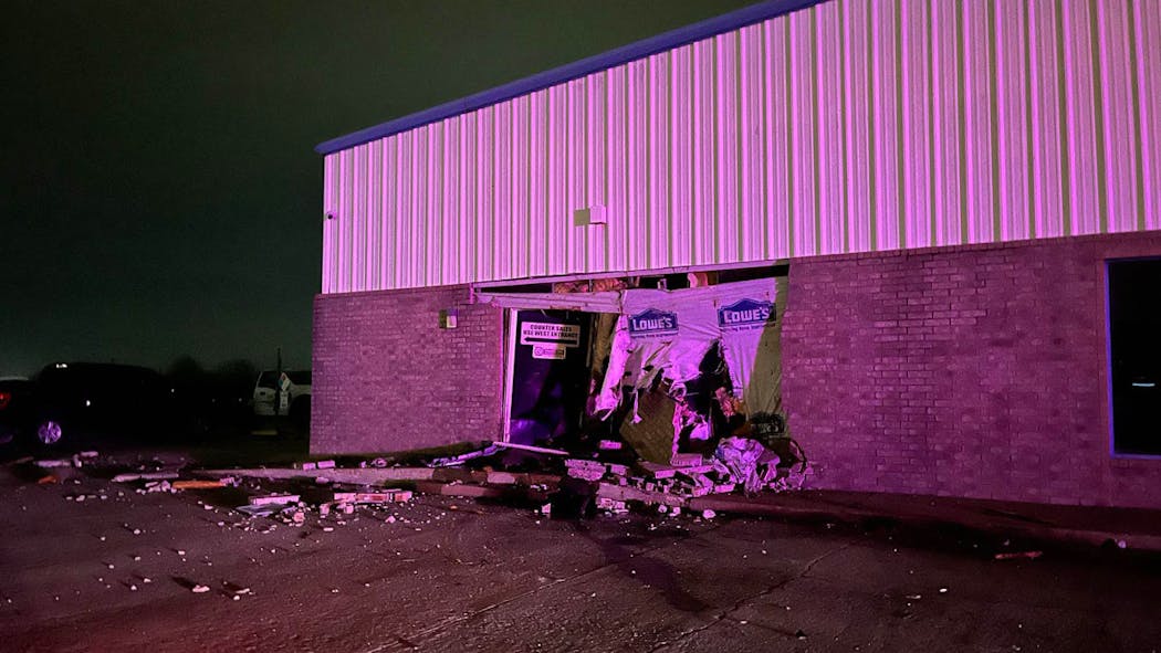 Pickup Truck Crashes Into Owasso Business
