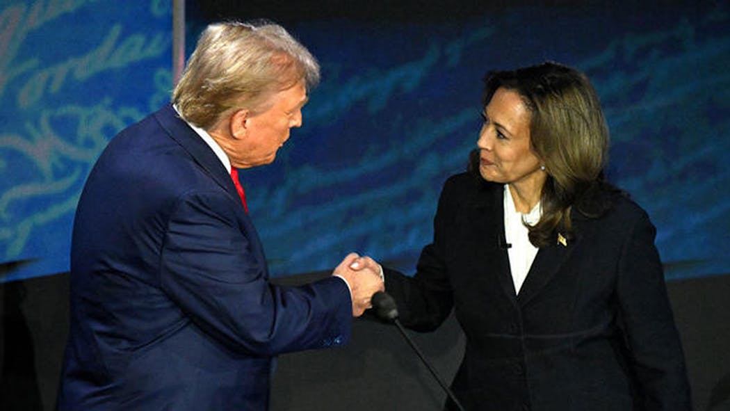 Trump - Harris Handshake at Debate - 2024