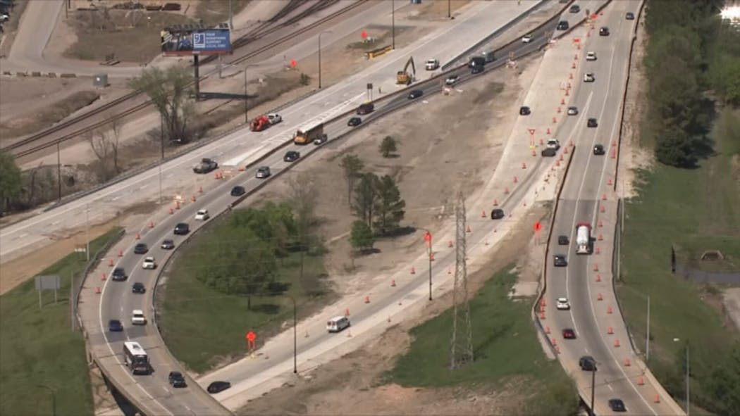 I-244 Red Fork Split Construction