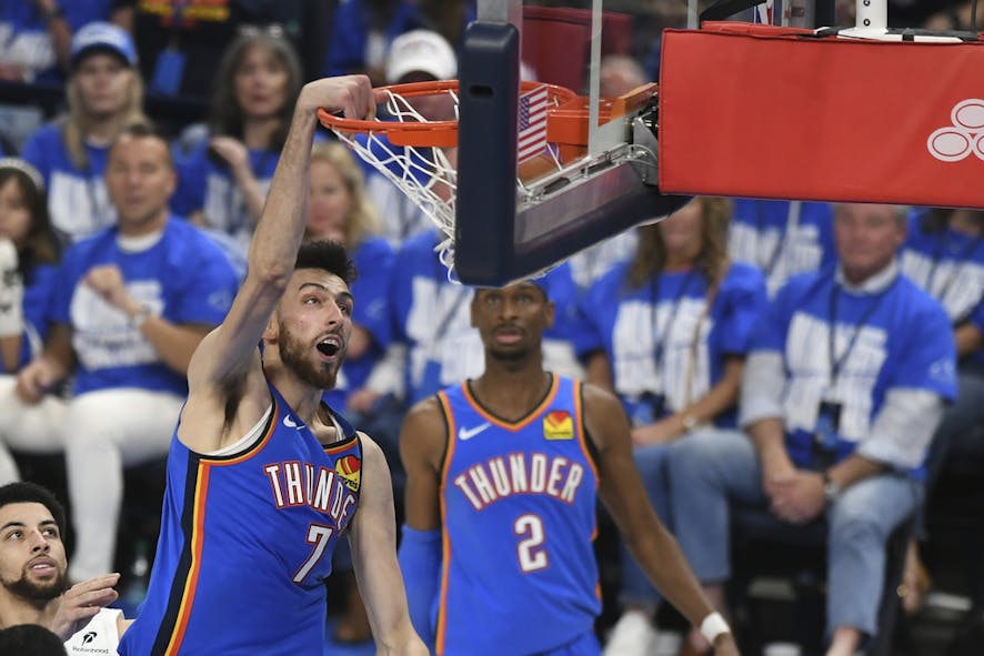 Oklahoma City Thunder forward Chet Holmgren