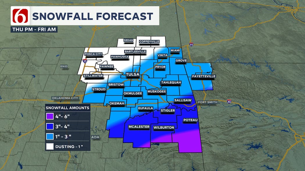 Thursday Snowfall Forecast