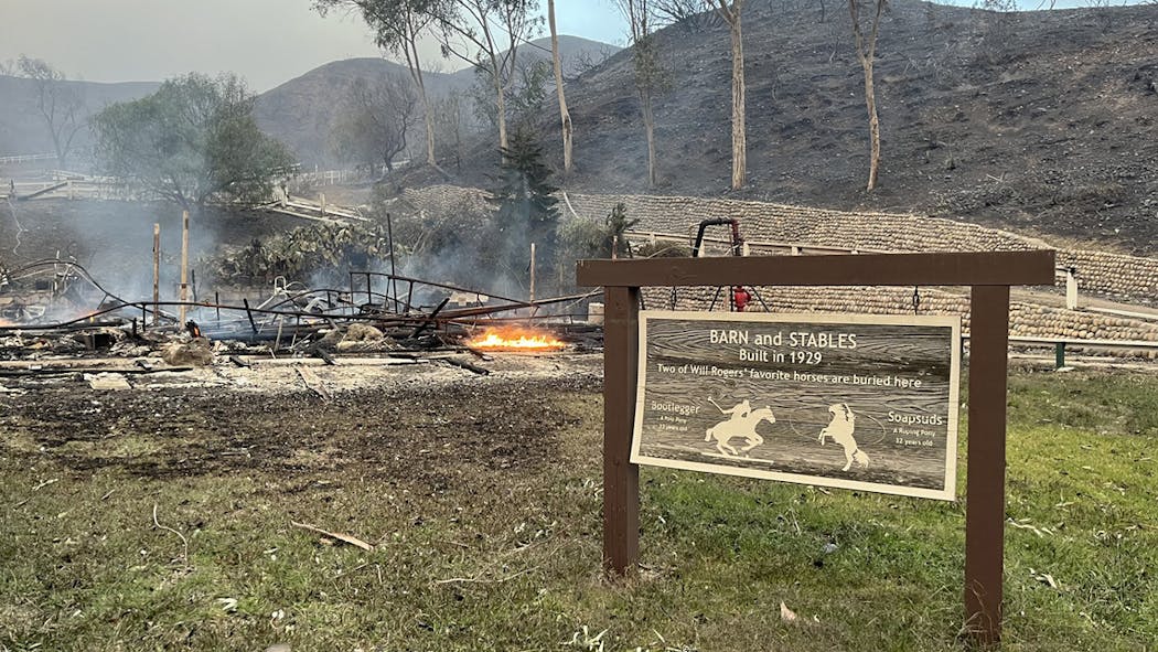 Former California Home Of Will Rogers Destroyed In Wildfire At