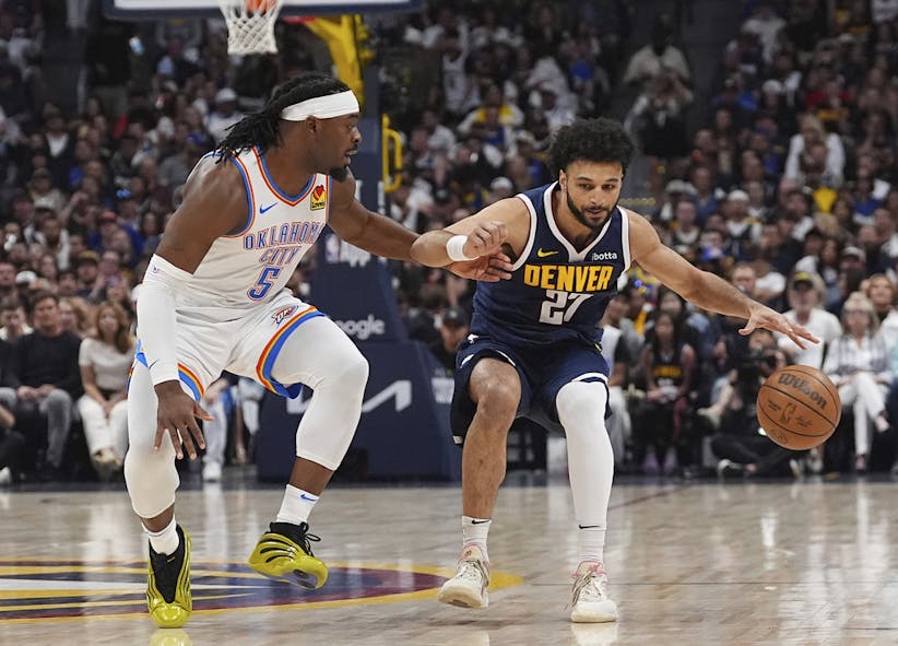 Denver Nuggets guard Jamal Murray, Lou Dort