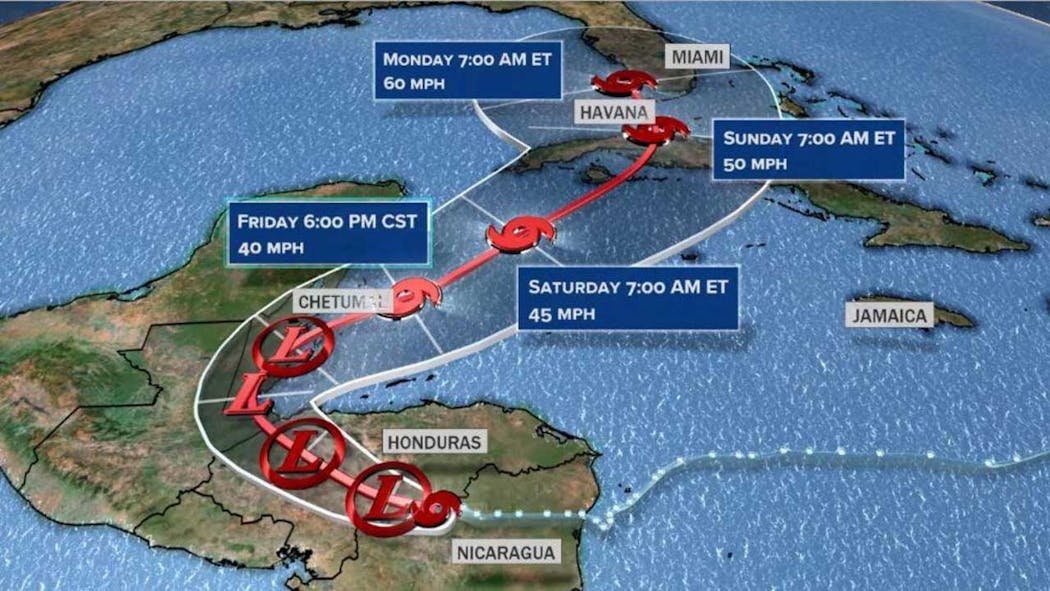 Florida In The Path Of Eta It Could Become A Hurricane Again
