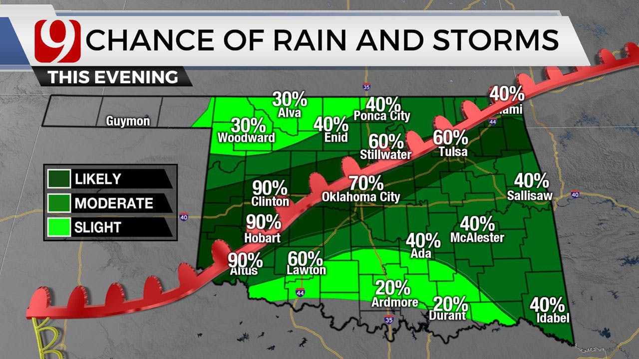 Okla. Sees Chance Of Severe Storms Friday Bringing Threat Of Hail ...