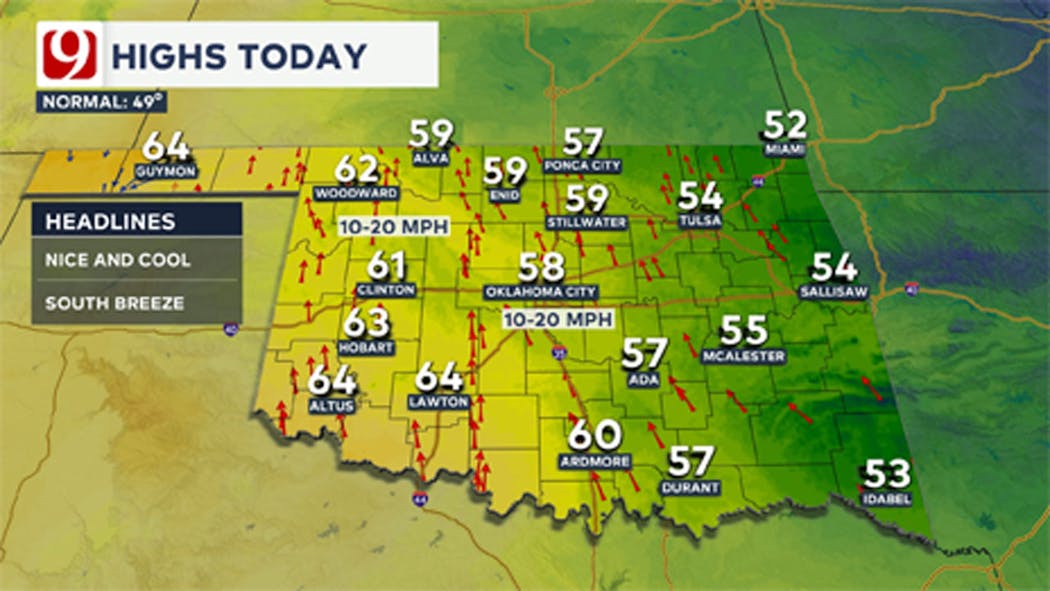 OKC Weather Dec. 22, 2024