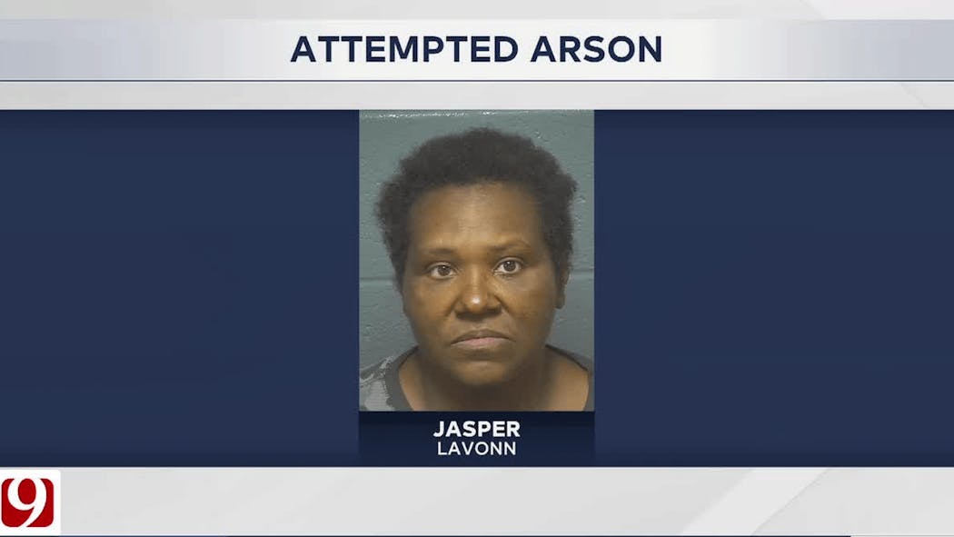 Oklahoma City woman arrested after arson attempt.