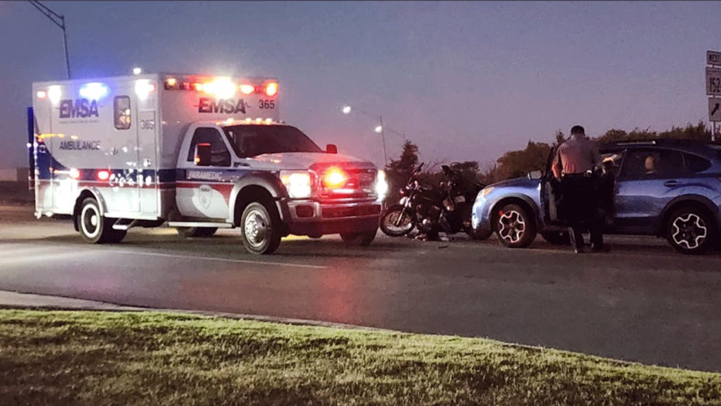 Wreck involving motorcycle impacting SW OKC traffic.