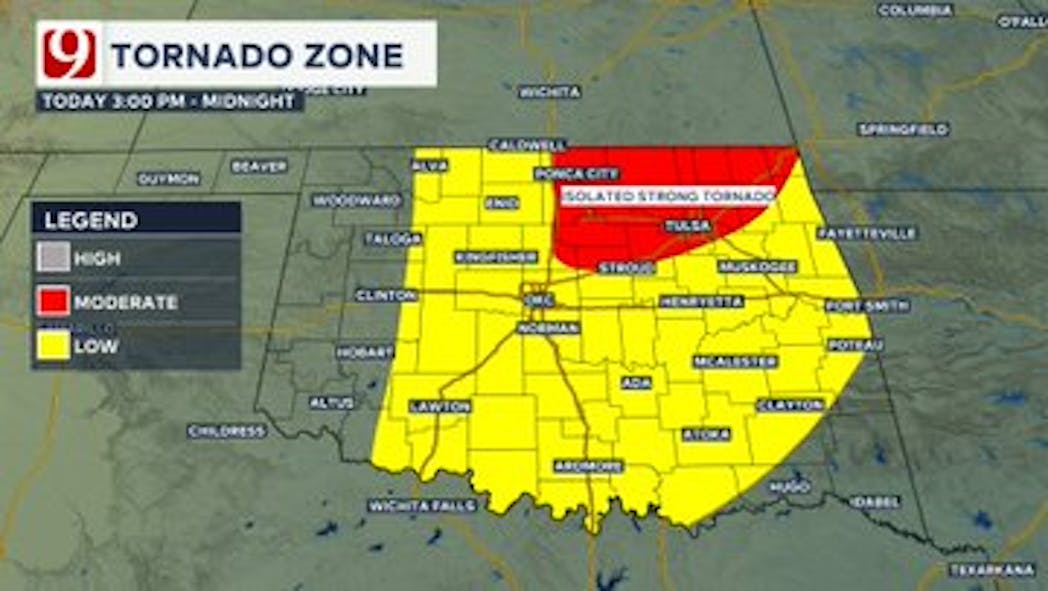 Tornado zone on Wednesday.