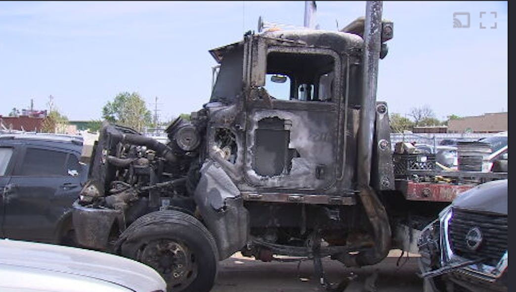 Wrecker driver survives deadly crash 