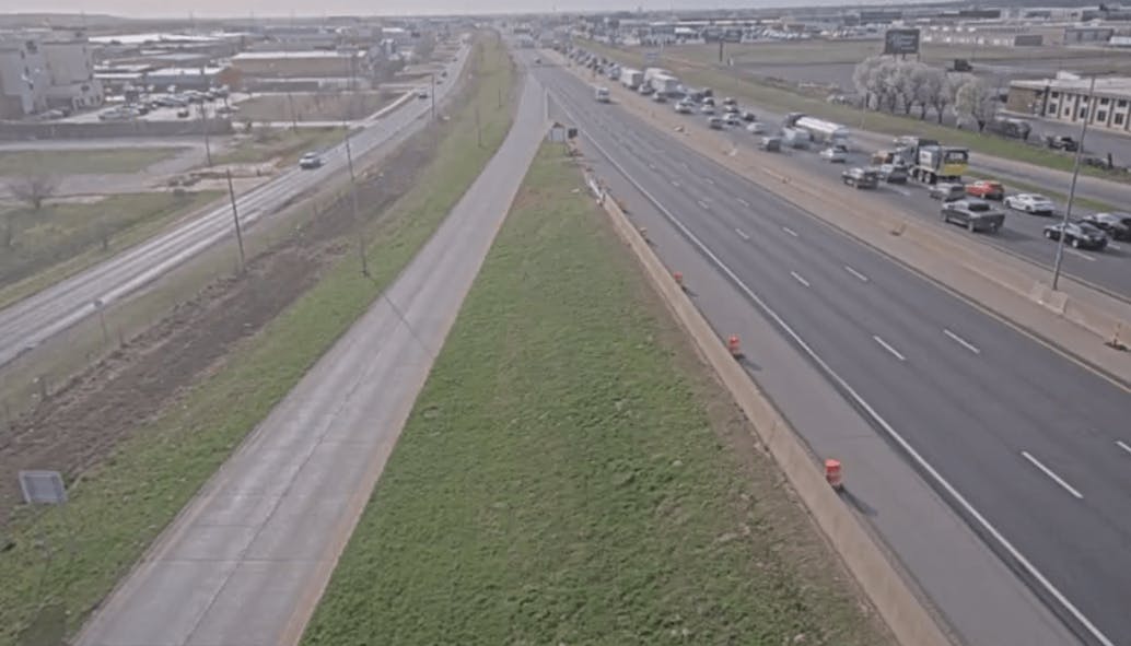 I40 and MacArthur rollover traffic jam March 18 2025