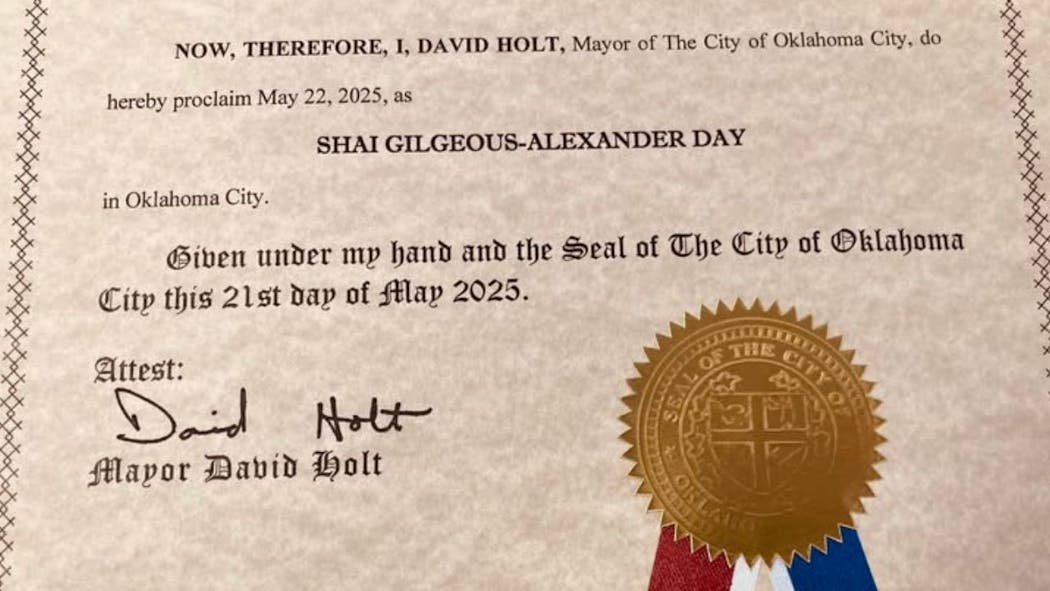 Mayor Holt Declares May 22 SGA day in OKC
